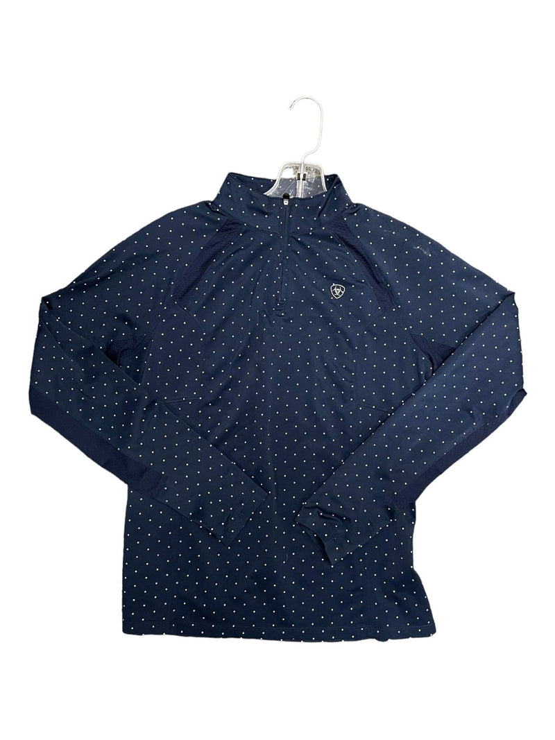 Ariat Sun Shirt - Navy Polka Dot - Youth XXL - USED