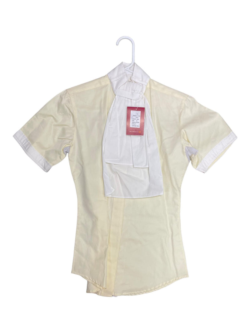 Miku SS Dressage Show Shirt *NWT* - White/Yellow - 30 - USED