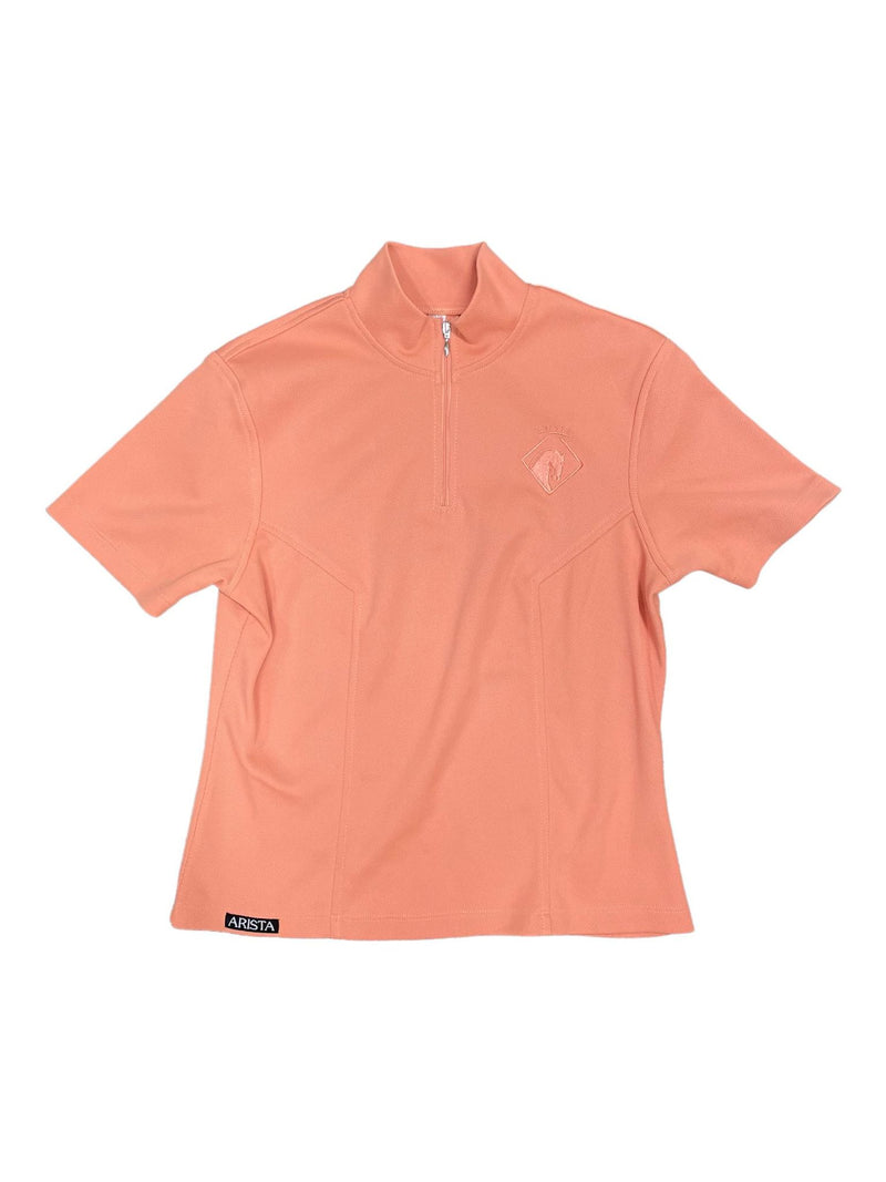 Arista SS 1/4 Zip Coolplus Top  - Orange - M  - USED