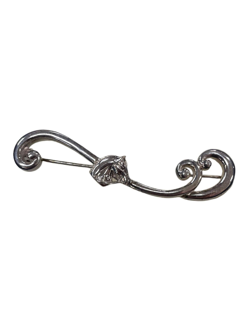 Swirl & Horse Stock Tie Pin - SS - USED