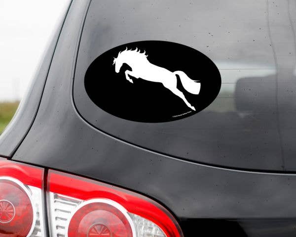 Oval Equestrian Horse Sticker / Jumper / WATERPROOF