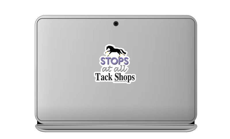 3" Tumbler Horse Sticker / Stops at Tack Shops / WATERPROOF