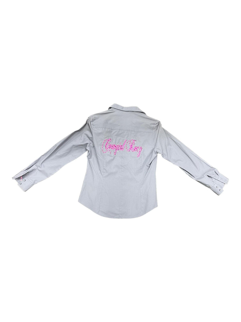 Cowgirl Rocz Shirt + Scarf - Grey/Pink - M - USED