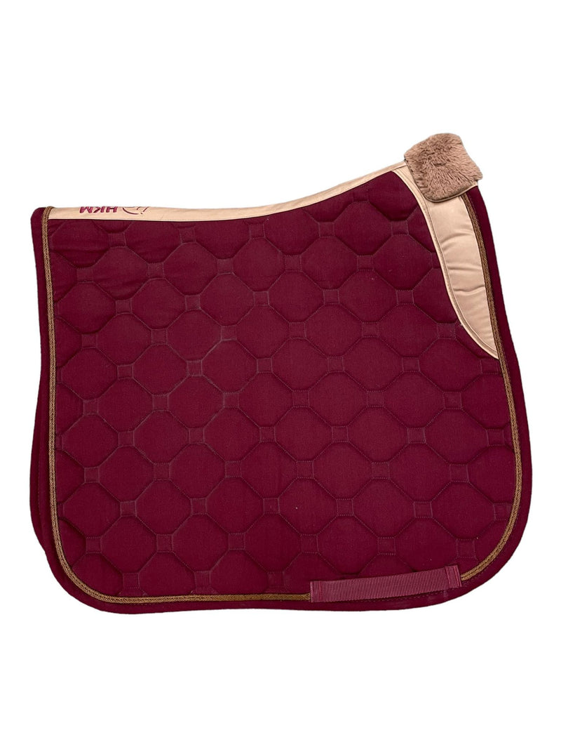 HKM Dressage Pad - Maroon/Gold - F/S - USED