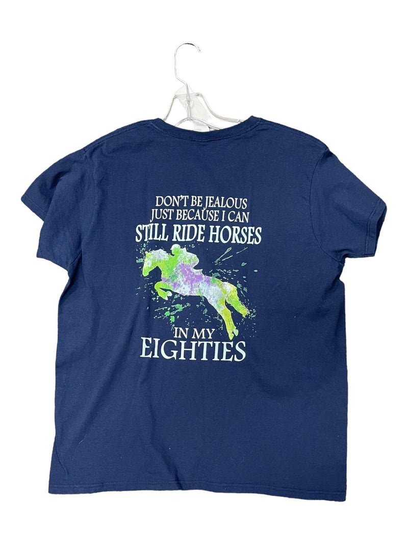 Still Ride Horses SS Tee - Navy - L - USED