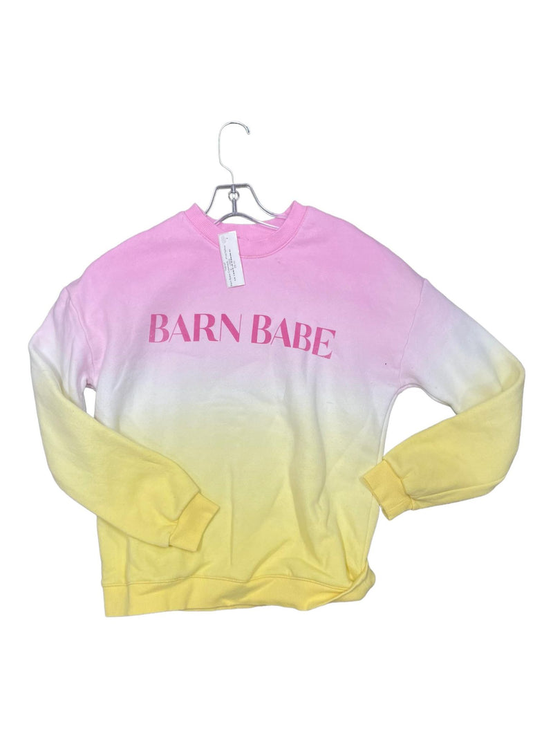 Barn Babe Crewneck - Pink/Yellow - S - USED