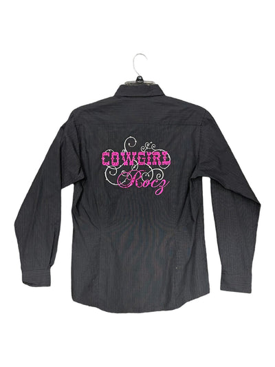 Cowgirl Rocs LS Shirt - Grey Stripe - S - USED