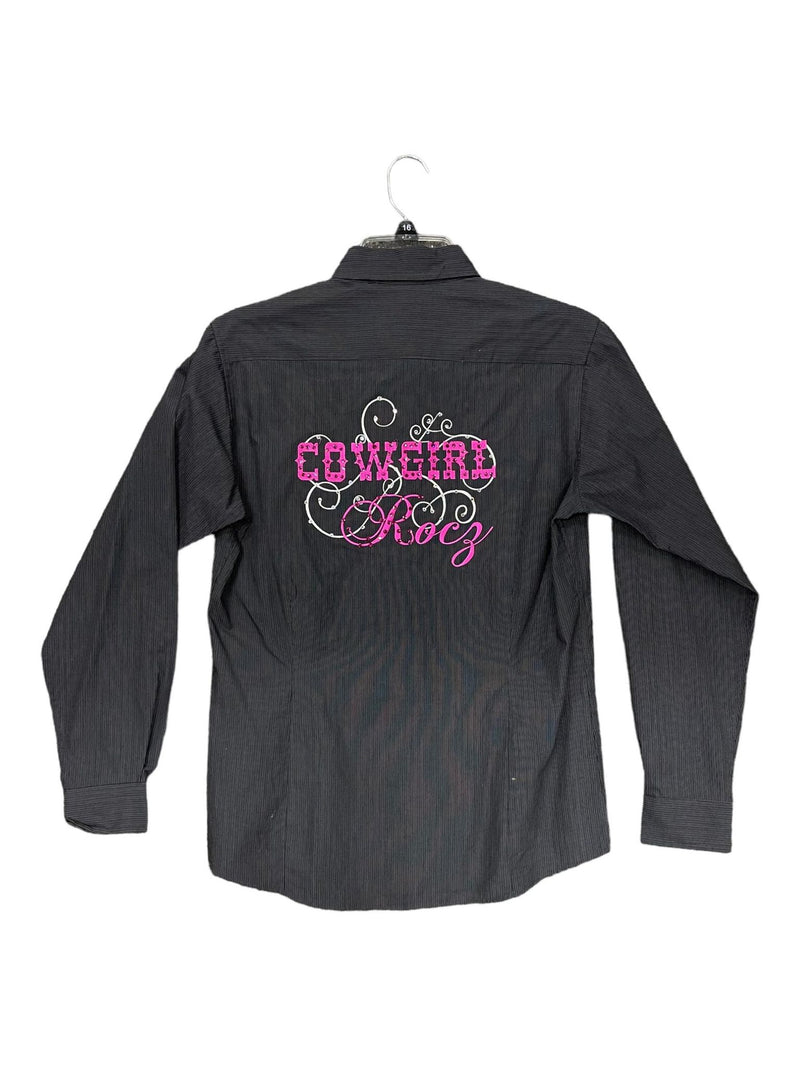 Cowgirl Rocs LS Shirt - Grey Stripe - S - USED
