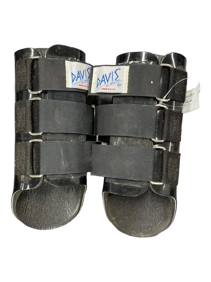 Davis Splint Boots - Glossy Black - Est. M - USED