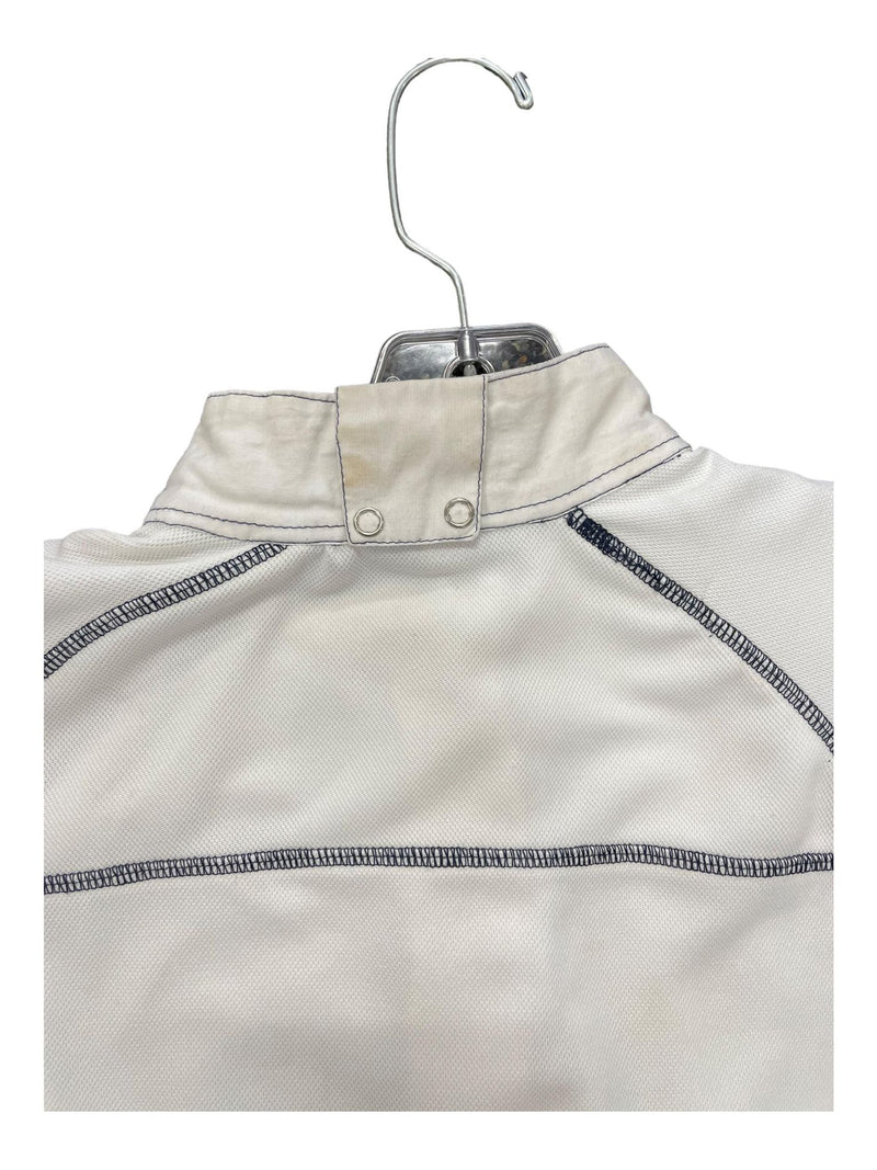 SS Show Shirt - White/Navy - L - USED
