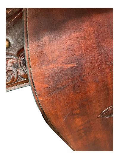1979 McLelland's Pleasure Saddle - Cherry Wood - 17" / Approx 7" Gullet - USED