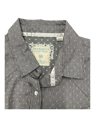 Panhandle Rough Stock Snap Up - Grey/White - M - USED