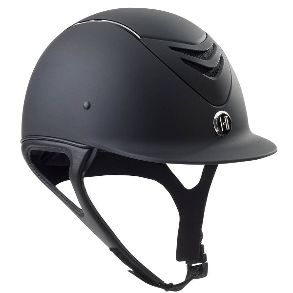 One K MIPS CCS Helmet - Black Matte/Chrome Stripe