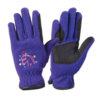 Horse N Heart Fleece Gloves - Child's Ovation