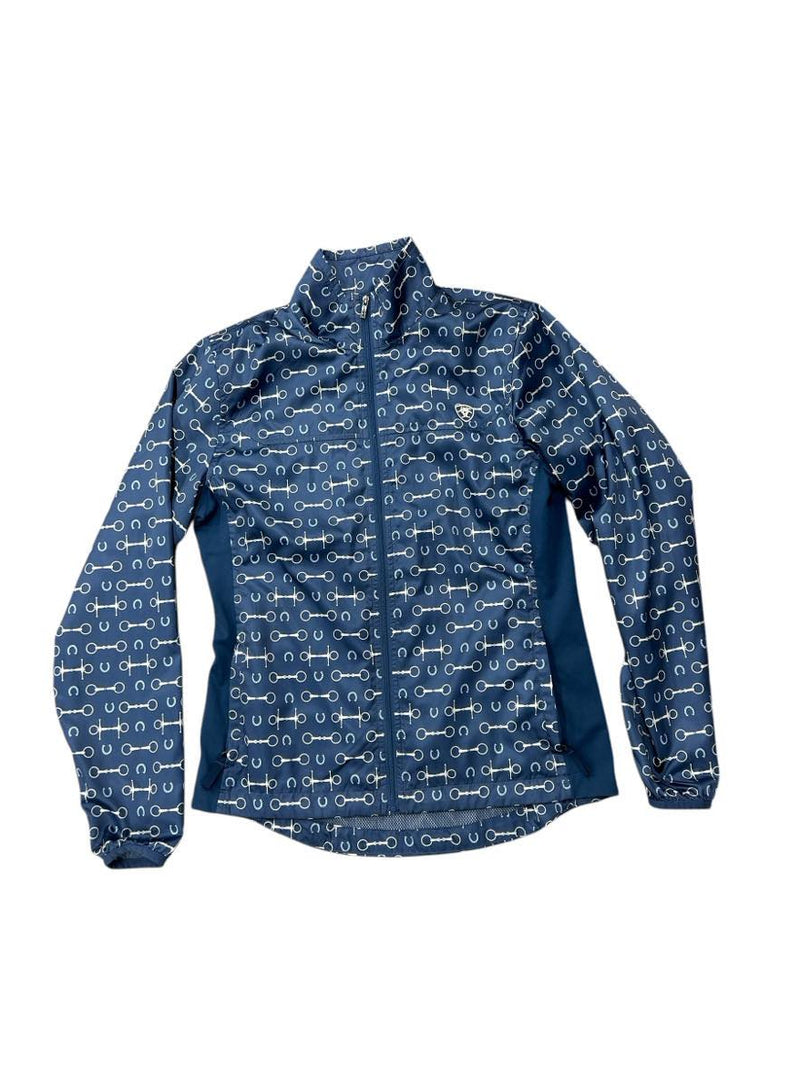 Ariat Ideal Windbreaker - Blue Bit Print - S **STAIN** - USED