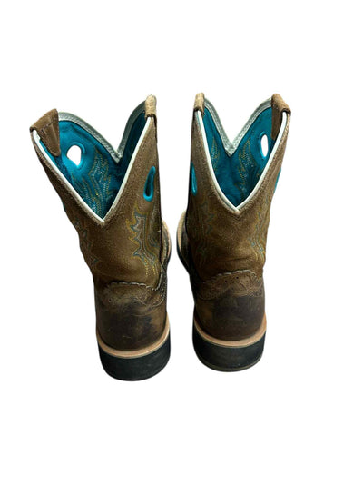 Ariat Fatbaby Western Boots - Teal and Brown - 8B - USED