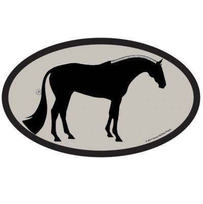 Oval Equestrian Horse Sticker / Conformation / WATERPROOF