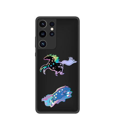 Holographic Sticker Sheet / Love Horse / 4 peel-off stickers