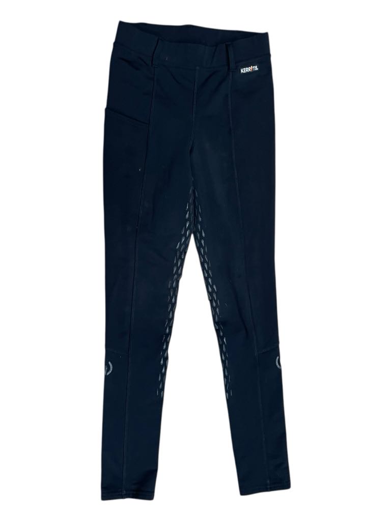 Kerrits Full Leg Winter Tight - Black - Youth L - USED