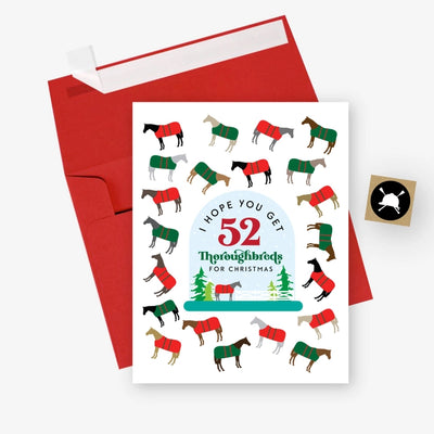 I Hope You Get 52 Thoroughbreds for Christmas Holiday Card