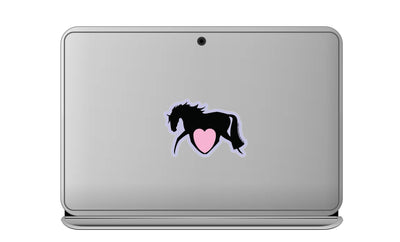 3" Tumbler Horse Sticker / Heart Horse / WATERPROOF