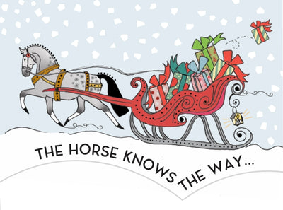 Horse Christmas Card: the Horse Knows the Way...
