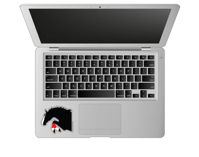 3" Tumbler Horse Sticker / Jumper Red Wraps / WATERPROOF