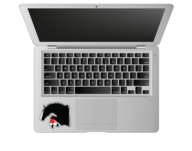 3" Tumbler Horse Sticker / Jumper Red Wraps / WATERPROOF