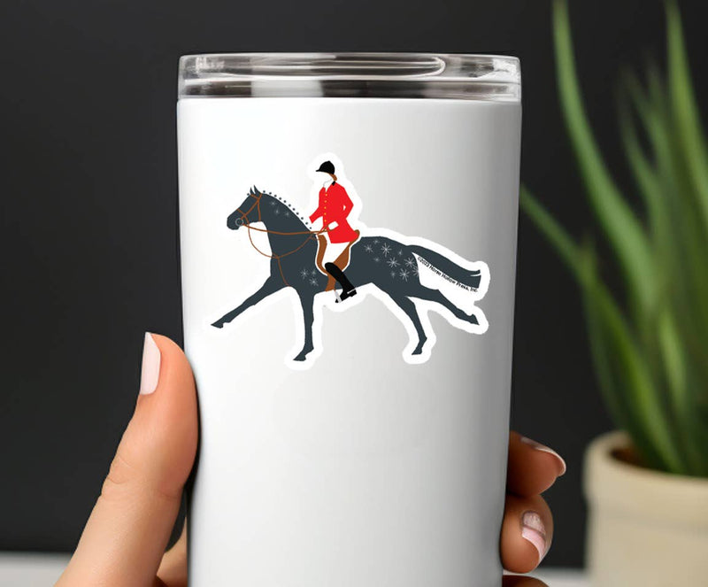 3" Tumbler Horse Sticker / Fox Hunter / WATERPROOF
