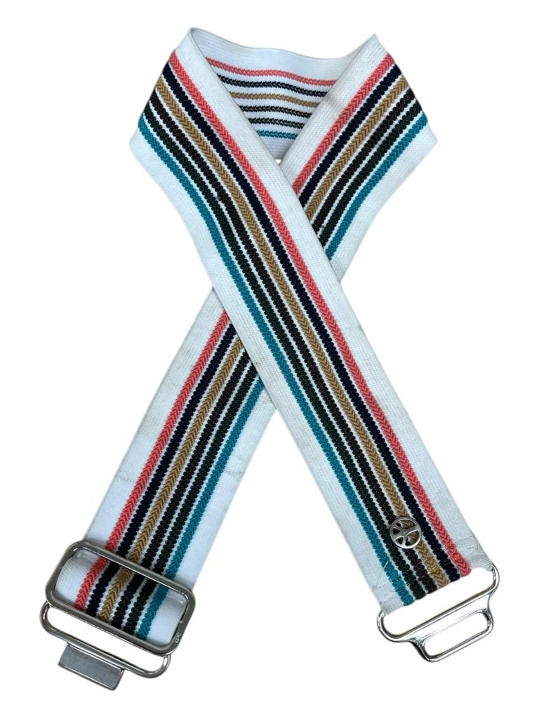 Elastic Belt - White/Multi - Adjustable - USED