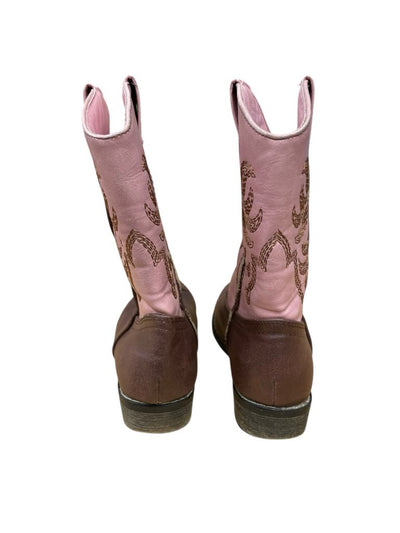 Unbranded Cowgirl Boots - Pink/Brown - Youth 12 - USED