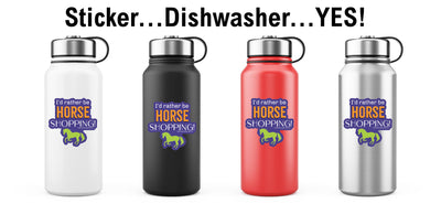 3" Tumbler Horse Sticker / Horse Shopping / WATERPROOF