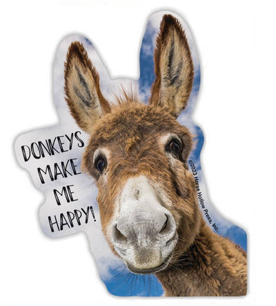 3" Tumbler Donkey Sticker / Make Me Happy /WATERPROOF