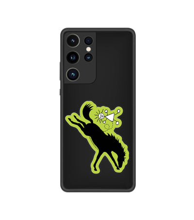 3" Tumbler Horse Sticker / Green Bucking Horse / WATERPROOF