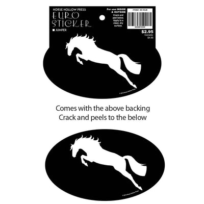 Oval Equestrian Horse Sticker / Jumper / WATERPROOF