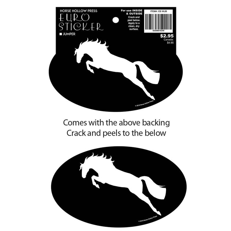 Oval Equestrian Horse Sticker / Jumper / WATERPROOF
