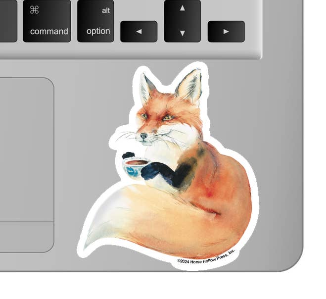 3" Tumbler Fox Sticker / Coffee & Fox / WATERPROOF