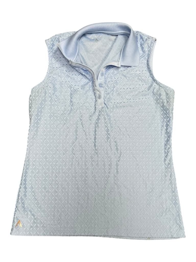 Antigua Sleeveless Polo - Light Blue - M - USED