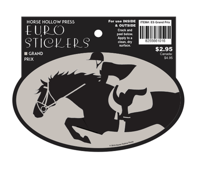 Oval Equestrian Horse Sticker / Grand Prix / WATERPROOF