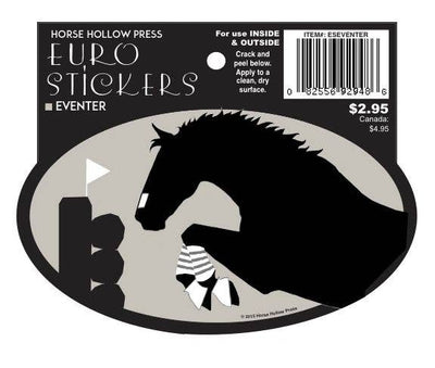 Oval Equestrian Horse Sticker / Eventer - 3 day / WATERPROOF