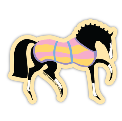 3" Tumbler Horse Sticker / Pink Show Ring Horse / WATERPROOF
