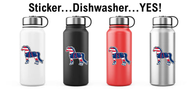 3" Tumbler Horse Sticker / Patriotic American / WATERPROOF