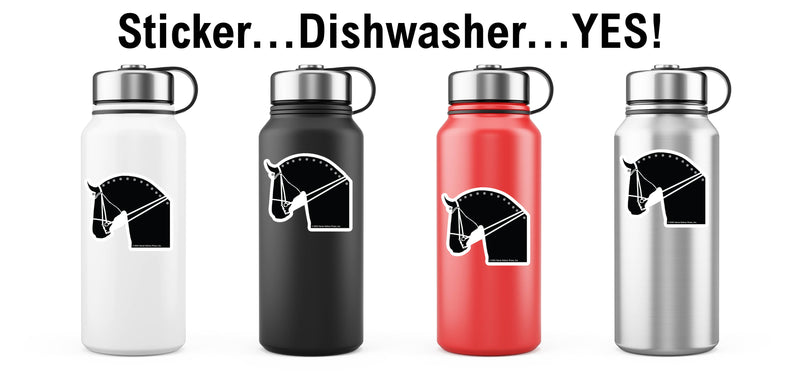 3" Tumbler Horse Sticker / Dressage Horse / WATERPROOF