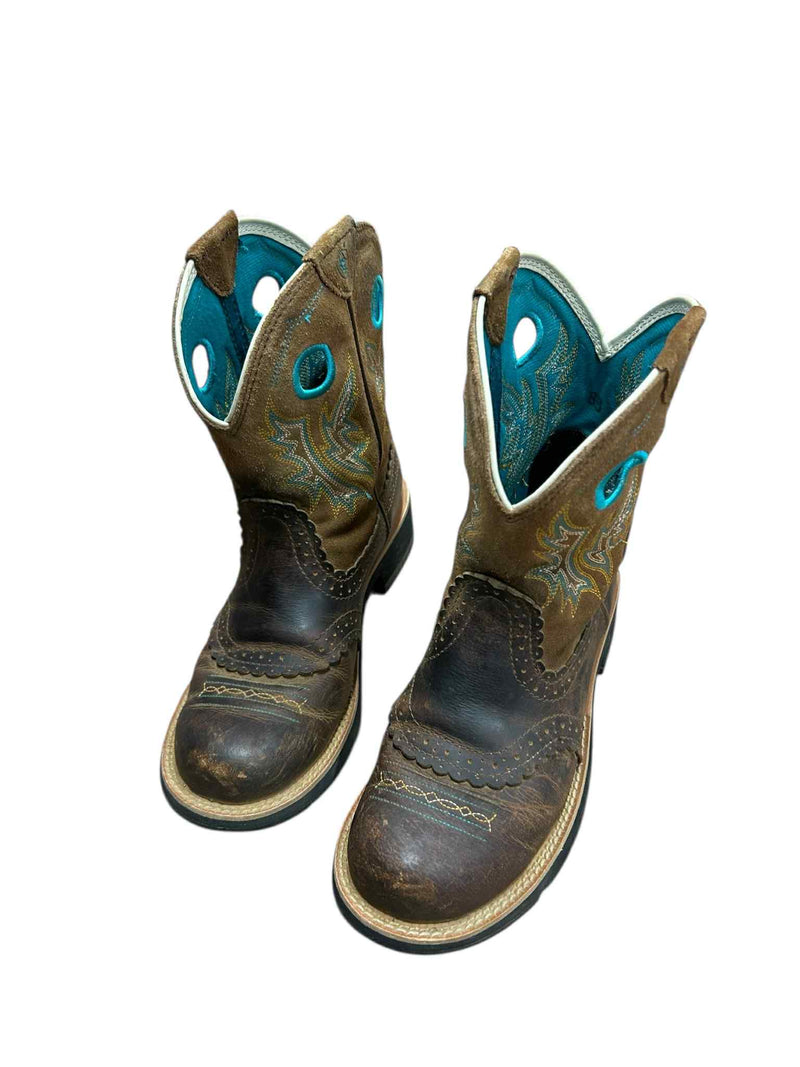 Ariat Fatbaby Western Boots - Teal and Brown - 8B - USED