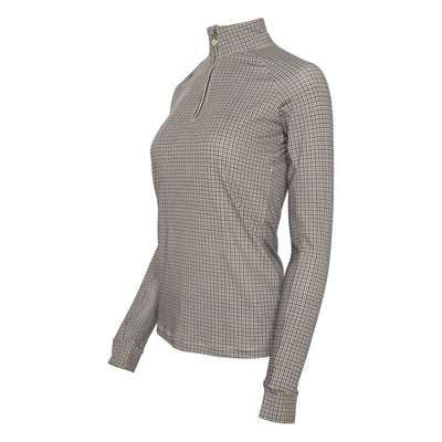 Dapple Bay Houndstooth 1/4 Zip Riding Top
