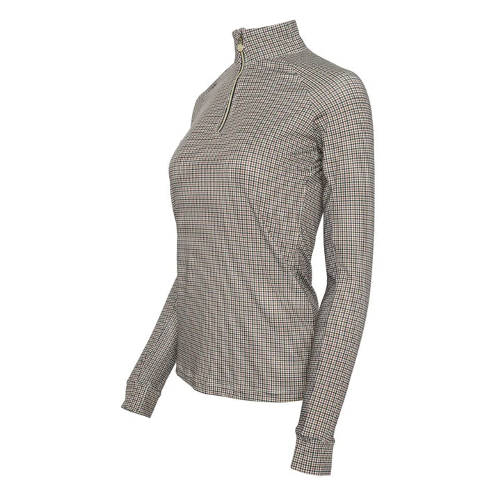 Dapple Bay Houndstooth 1/4 Zip Riding Top