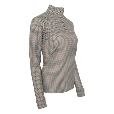 Dapple Bay Houndstooth 1/4 Zip Riding Top