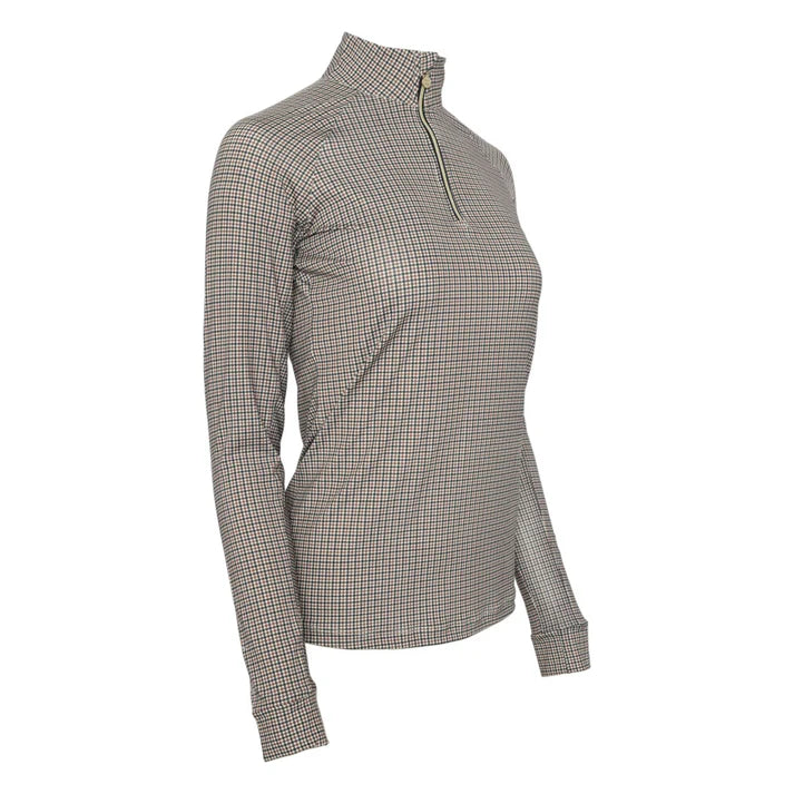 Dapple Bay Houndstooth 1/4 Zip Riding Top