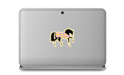 3" Tumbler Horse Sticker / Pink Show Ring Horse / WATERPROOF