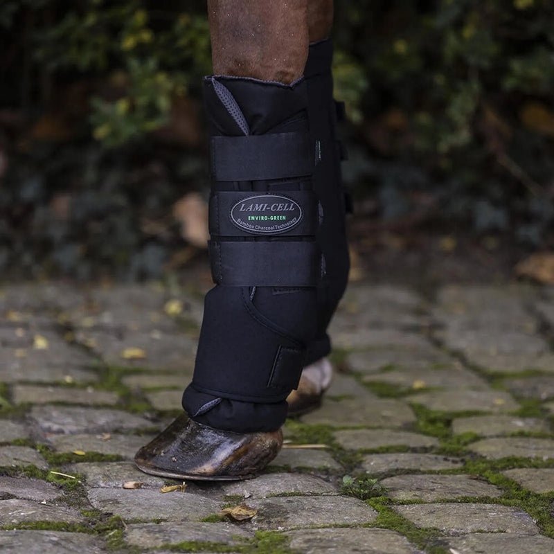 Lami-Cell Enviro Green Easy Wrap Stable Boots - Black